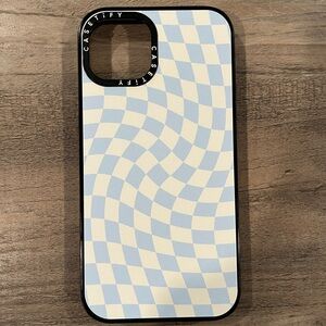 Casetify Impact IPhone 13 Case - Baby Blue Twist - Clear Black Bumper!